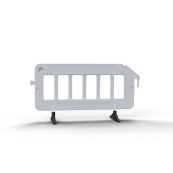 Crowd barrier | made of plastic | fence element white | without film